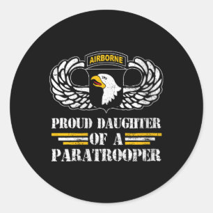 Pegatina Redonda Hija Orgullosa De 101ª División Aérea U