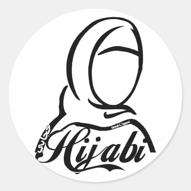 Pegatina Redonda Hijabi (Anverso)