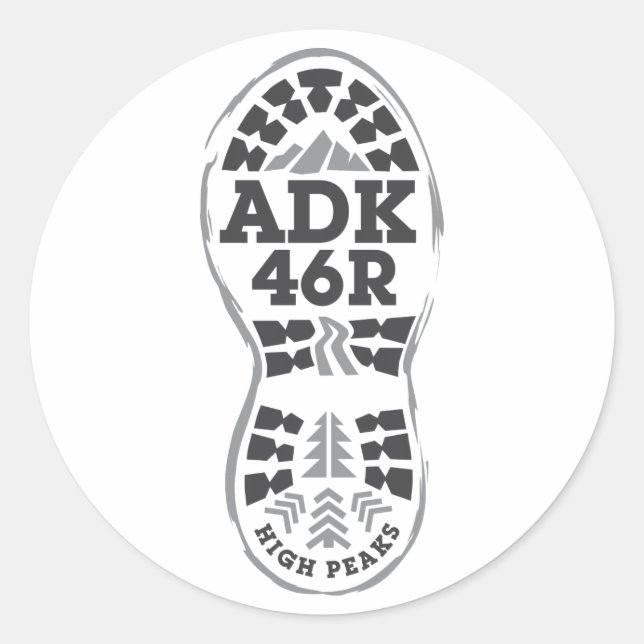 Pegatina Redonda Hike ADK (Anverso)