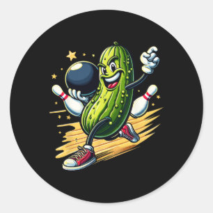 Pegatina Redonda Hilarious Bowling Pickle