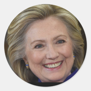 Pegatina Redonda Hillary Clinton