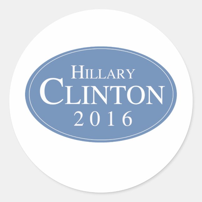 Pegatina Redonda HILLARY CLINTON 2016 OVALESQUE -.png (Anverso)