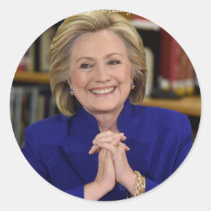 Pegatina Redonda Hillary Clinton Regalo de Toma un Pueblo