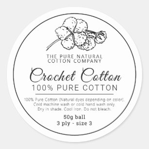 Pegatina Redonda Hilo de algodón casero hilado de algodón product