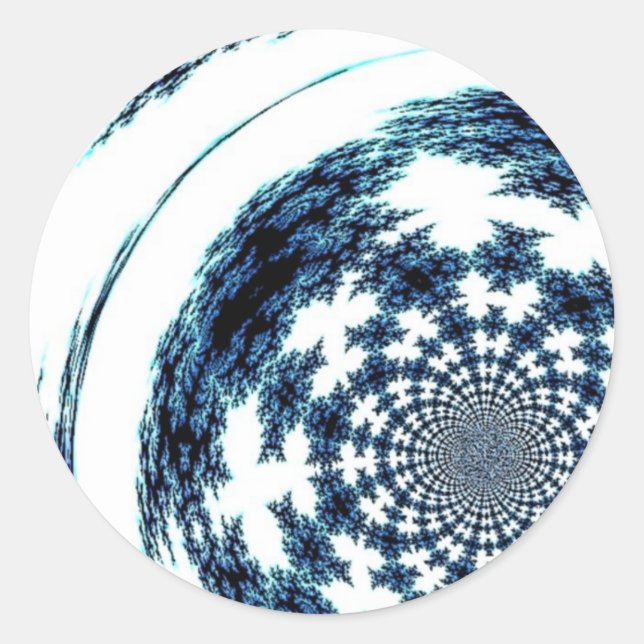 Pegatina Redonda Hilo de discusión azul (Anverso)