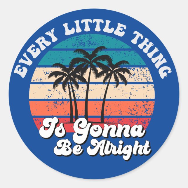 Pegatina Redonda Hilo de garantía: 'Cada cosita' (Anverso)