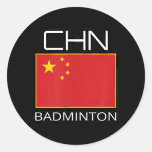 Pegatina Redonda Hincha del equipo chino de Badminton regalo a atle