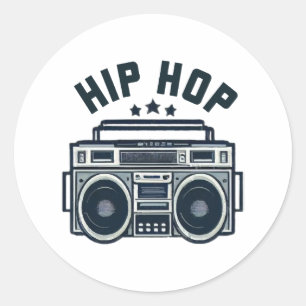 Pegatina Redonda Hip hop