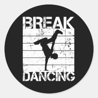 Pegatina Redonda Hip Hop Dance Breakdance B-