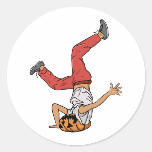 Pegatina Redonda Hip Hop Halloween Breakdance