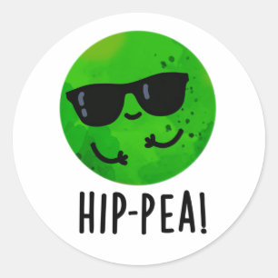 Pegatina Redonda Hip-pea Graciosa Hip Pea Pun
