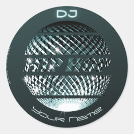 Pegatina Redonda Hiphop DJ de hip hop