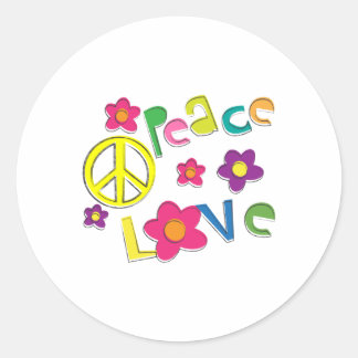 Pegatina Redonda hippie
