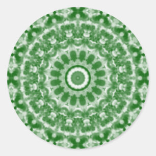 Pegatina Redonda Hippie Boho Trippy Funky Navidades Kaleidoscope