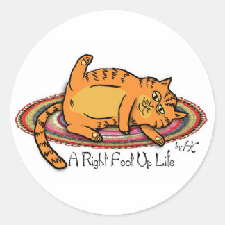 Pegatina Redonda Hippie Chick Pegatinas