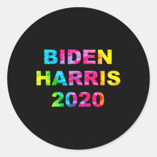 Pegatina Redonda Hippie de vinagre de tinta para las elecciones de