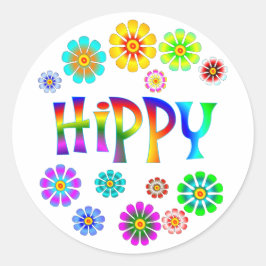 PEGATINA REDONDA HIPPY