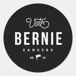 Pegatina Redonda Hipster Bernie