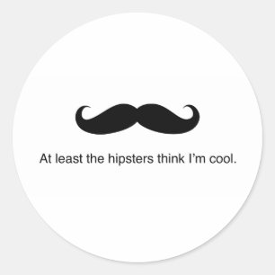 Pegatina Redonda Hipster Guay