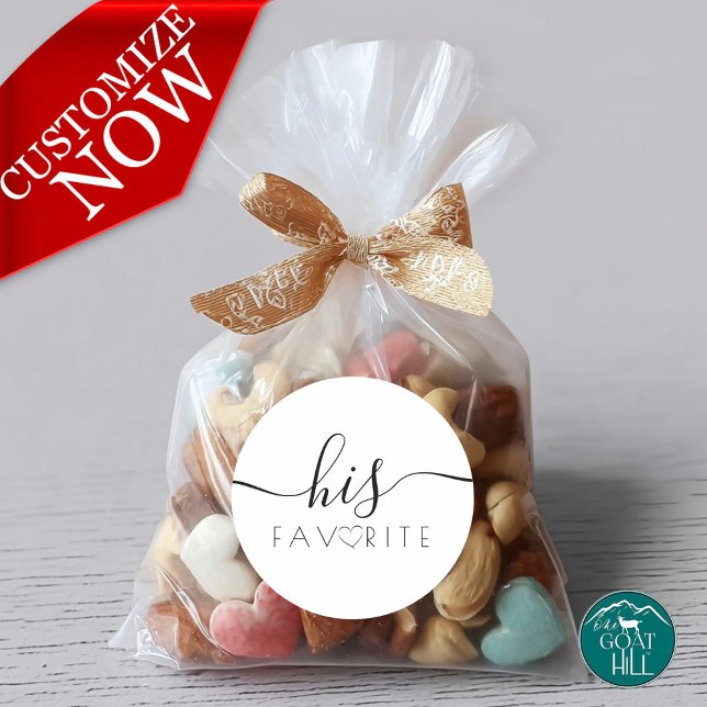 Pegatina Redonda His Favorite Favor Label (Subido por el creador)