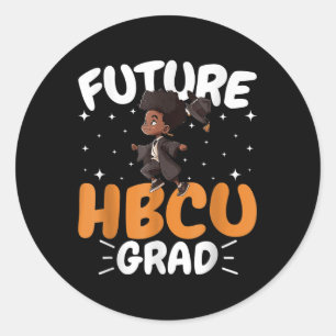 Pegatina Redonda Historia de la licenciatura del Hbcu Futuro Niño N
