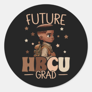 Pegatina Redonda Historia de la licenciatura del Hbcu Futuro Niño N