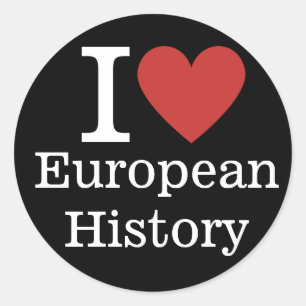 Pegatina Redonda ❤️ Historia europea para estudiantes/PERSONALIZADO