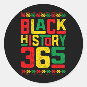 Pegatina Redonda Historia Negra 365 Patrimonio Cultural Negro Histo