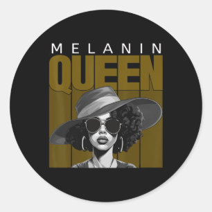 Pegatina Redonda Historia negra afroamericana - 19 de junio Melani
