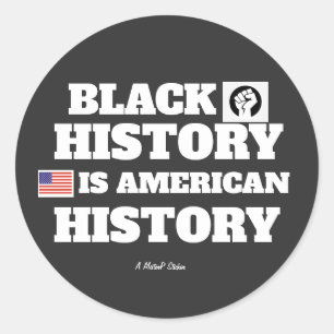 Pegatina Redonda Historia negra (historia estadounidense) - Un seño
