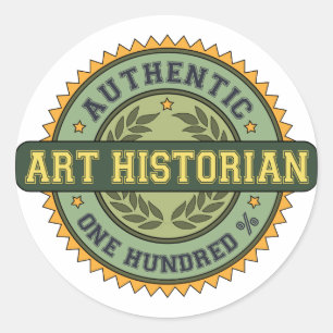 Pegatina Redonda Historiador de arte auténtico