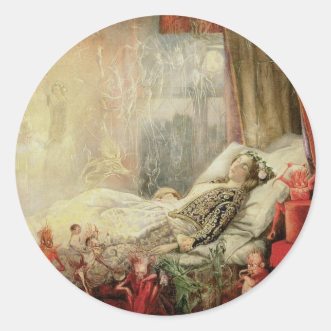 Pegatina Redonda Historias de hadas antiguas, cosas de las que se h (Anverso)