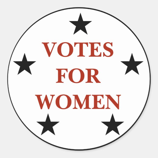 Pegatina Redonda Histórico sufragio para mujeres (Anverso)