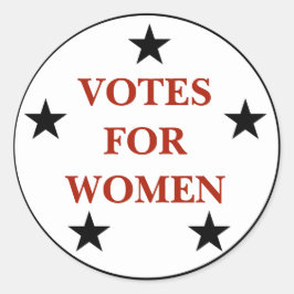 Pegatina Redonda Histórico sufragio para mujeres