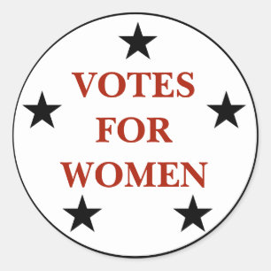 Pegatina Redonda Histórico sufragio para mujeres