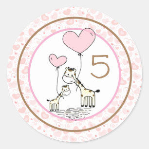 Pegatina Redonda Hito infantil mensual