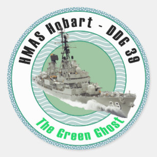 Pegatina Redonda HMAS Hobart DDG 39