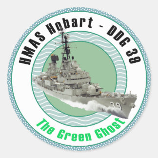Pegatina Redonda HMAS Hobart DDG 39