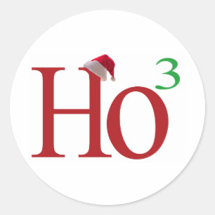 Pegatina Redonda Ho3 ( Ho Ho Ho Ho )