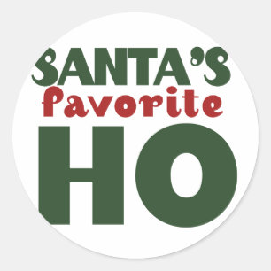Pegatina Redonda HO favorito de Santas