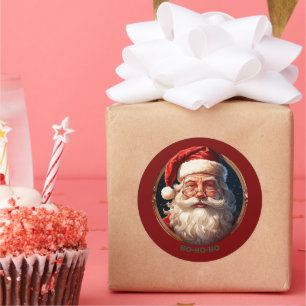 Pegatina Redonda Ho Ho Felicidad