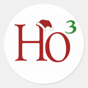 Pegatina Redonda Ho Ho Ho