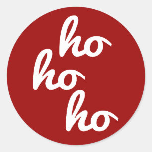 Pegatina Redonda Ho-ho-ho