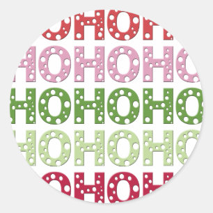 Pegatina Redonda Ho Ho Ho Ho