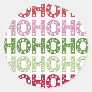 Pegatina Redonda Ho Ho Ho Ho