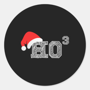 Pegatina Redonda Ho Ho Ho Ho X 3 Tercer Poder - Festividades divert