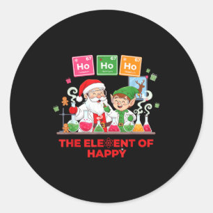 Pegatina Redonda Ho Ho Ho Holmio Elemento Químico 67 Meme De Peri