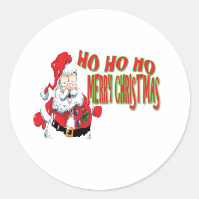 Pegatina Redonda ho ho ho jory christmans (Anverso)