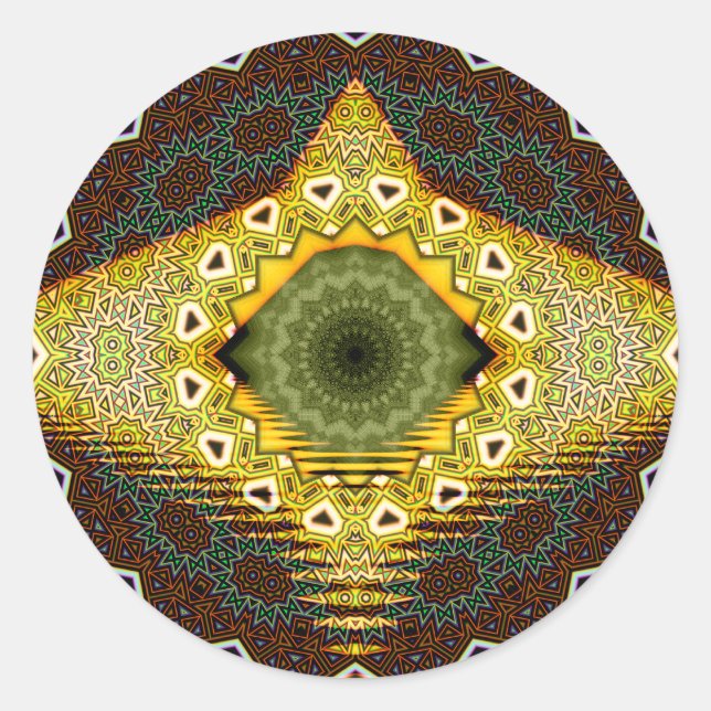 Pegatina Redonda Ho ronquido tribal (Anverso)