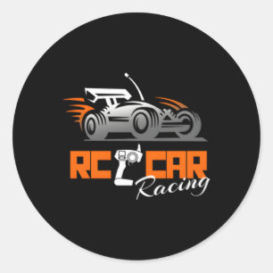 Pegatina Redonda Hobby De Carreras De Los Coches Rc